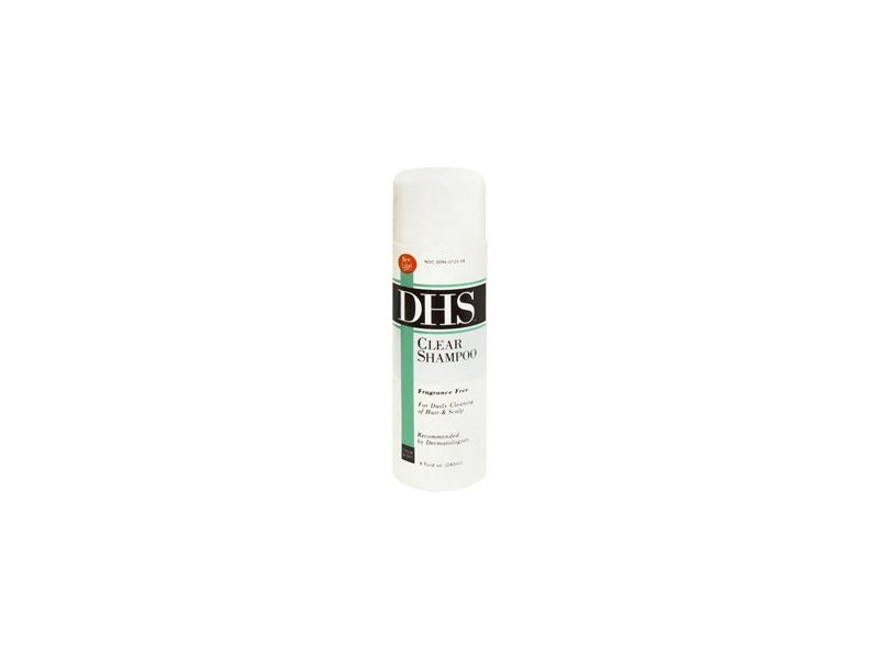 DHS Clear Shampoo, Fragrance Free, 8 fl oz/240 mL