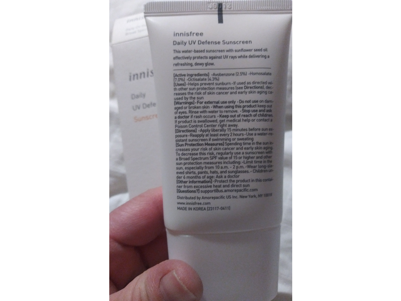 Innisfree Uv Defense Sunscreen, Broad Spectrum SPF 36, 1.69 fl oz/50 mL