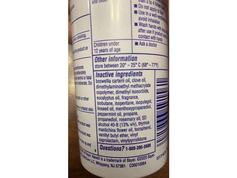 Aleve X Pain Reliever Spray, 3.2 oz/91 g