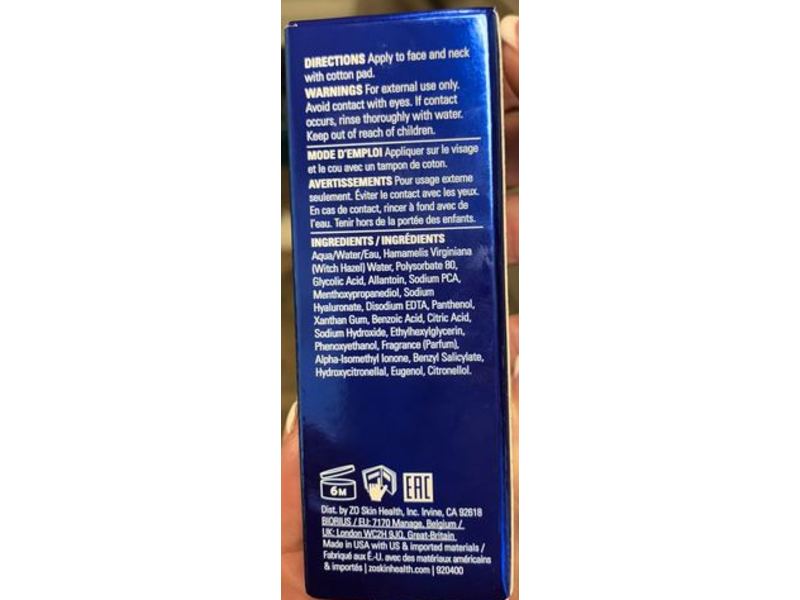 ZO Skin Health Calming Toner, 1.6 fl oz/50 mL