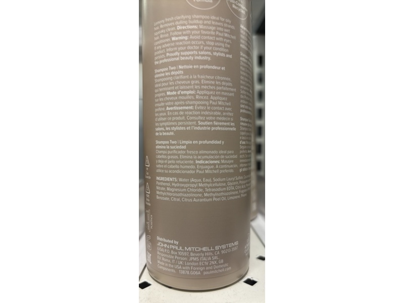 Paul Mitchell Shampoo Two, Clarify, 10.14 fl oz/300 mL