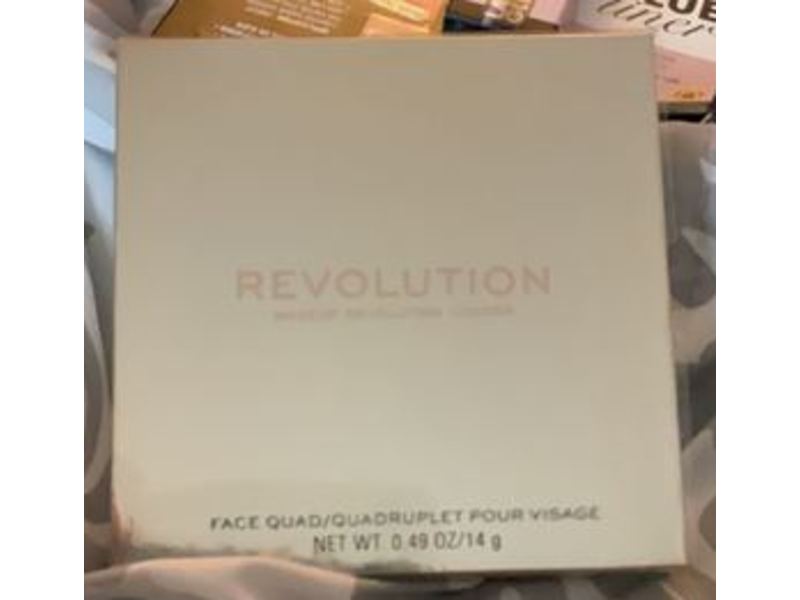 Revolution Face Quad Highlighting Palette, Incandescent, 0.49 oz / 14 g