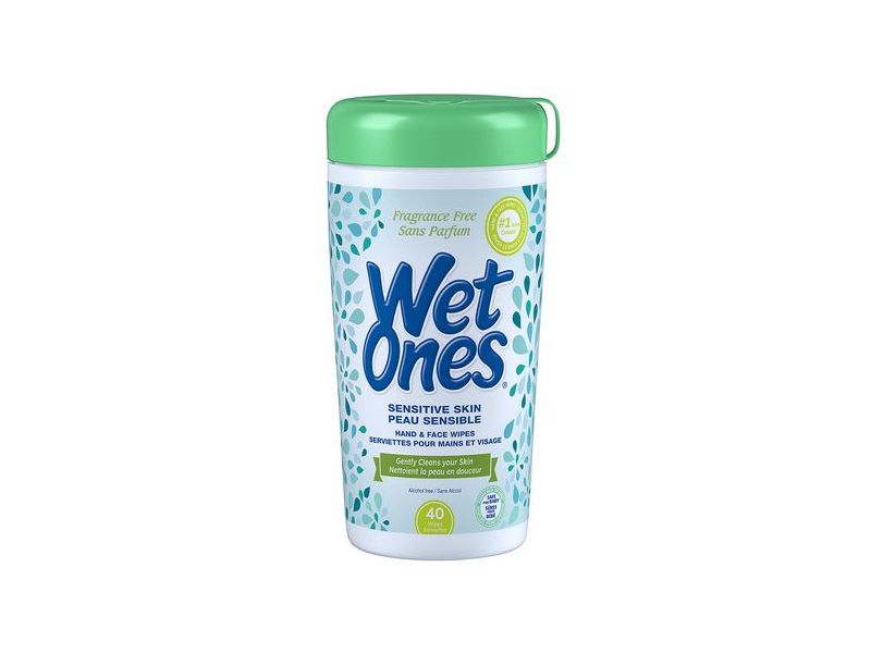 Wet Ones Wipes, Hands & Face, Sensitive Skin, Fragrance Free