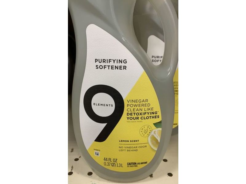 9 Elements Purifying Softener, Lemon Scent, 44 fl oz/1.3 L