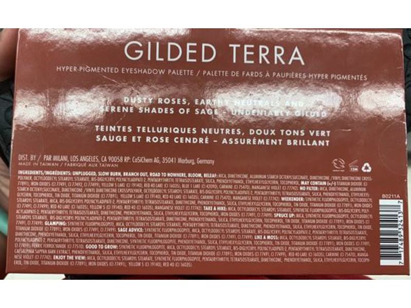 Milani Gilded Terra Eyeshadow Palette, 0.32 oz/ 9 g