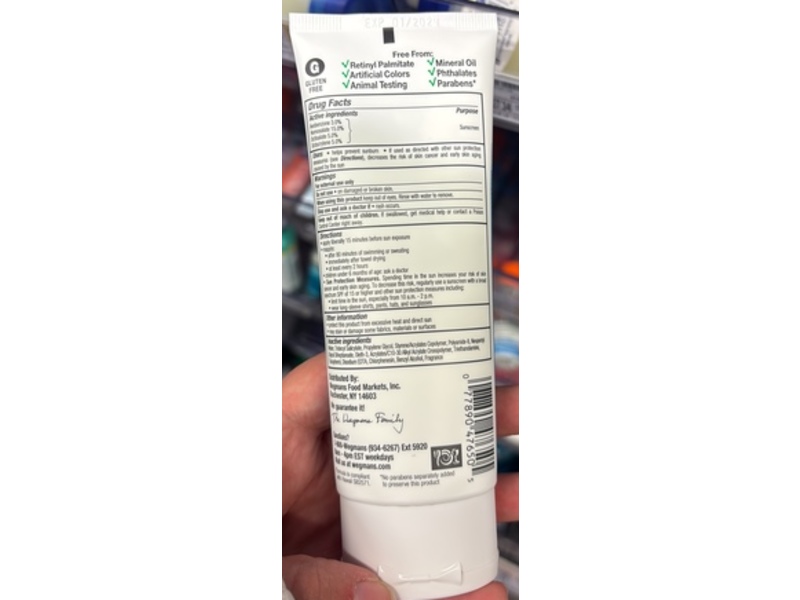 Wegmans Sport Sunscreen Lotion, SPF 50, 3 fl oz/80 mL