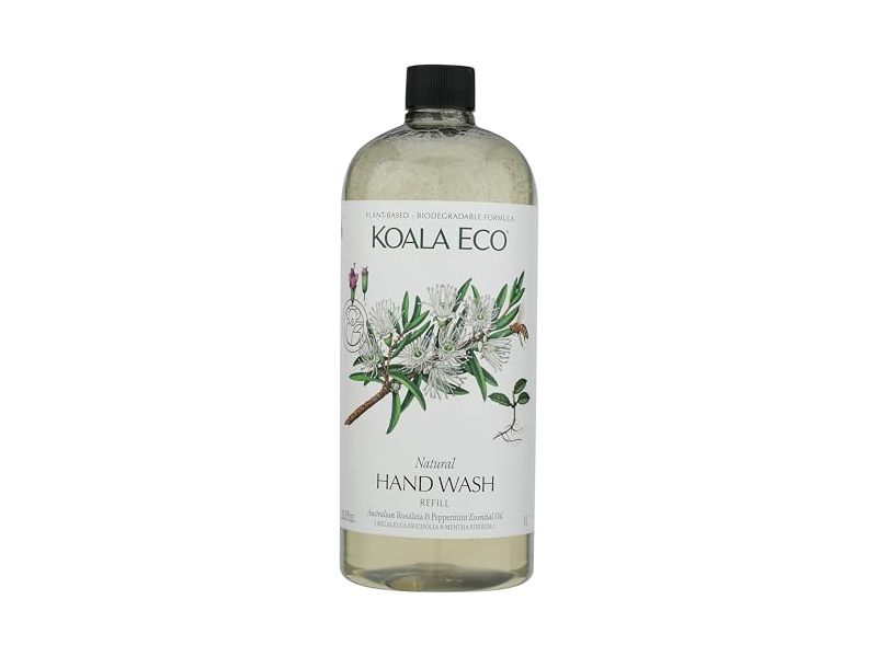 Koala Eco Hand Wash Refill, Australian Rosalina & Peppermint Essential Oil, 34 oz/1 L