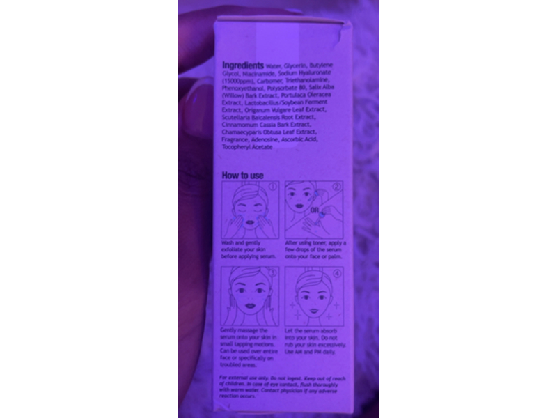 Purifect By Symphony Beauty Correcting Facial Serum, Niacinamide + Vitamin E, 1 fl oz/30 mL