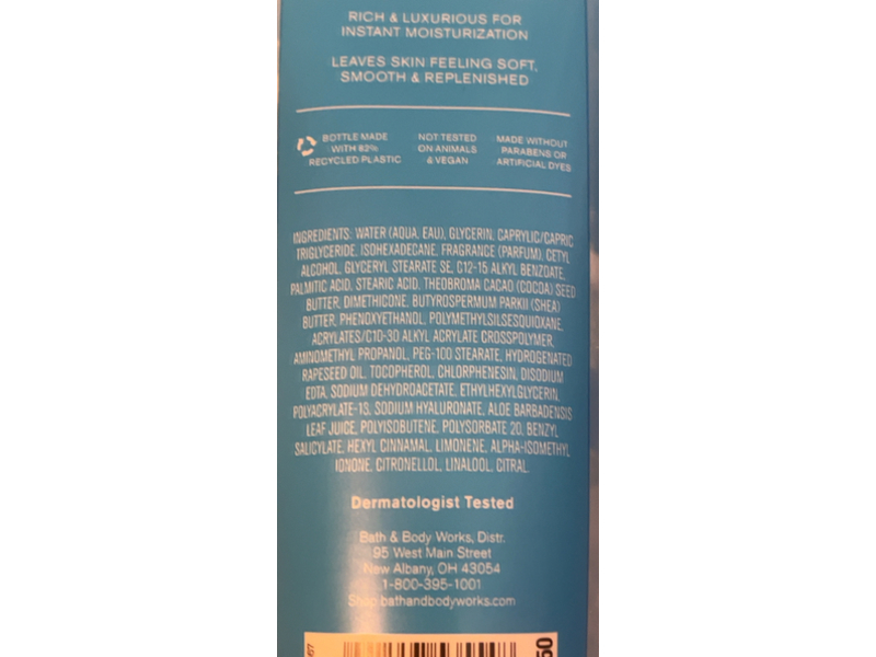 Bath & Body Works Sea Island Shore Body Cream, Shea Butter, 8 oz/226 g, Pack Of 2