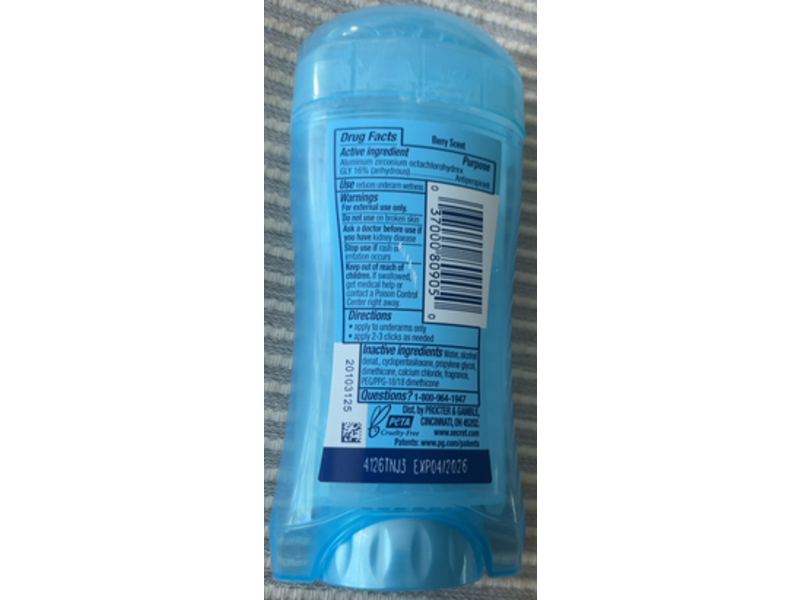 Secret pH Balancing Minerals Antiperspirant/Deodorant, Refreshing Berry, 2.6 oz/73 g