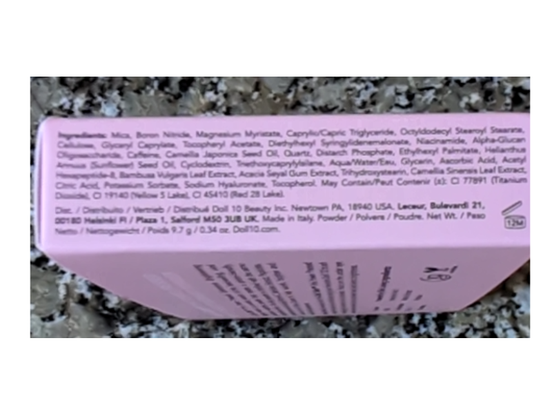 Doll 10 Pink Power Pressed Brightening Treatment Powder, 0.34 oz/9.7 g