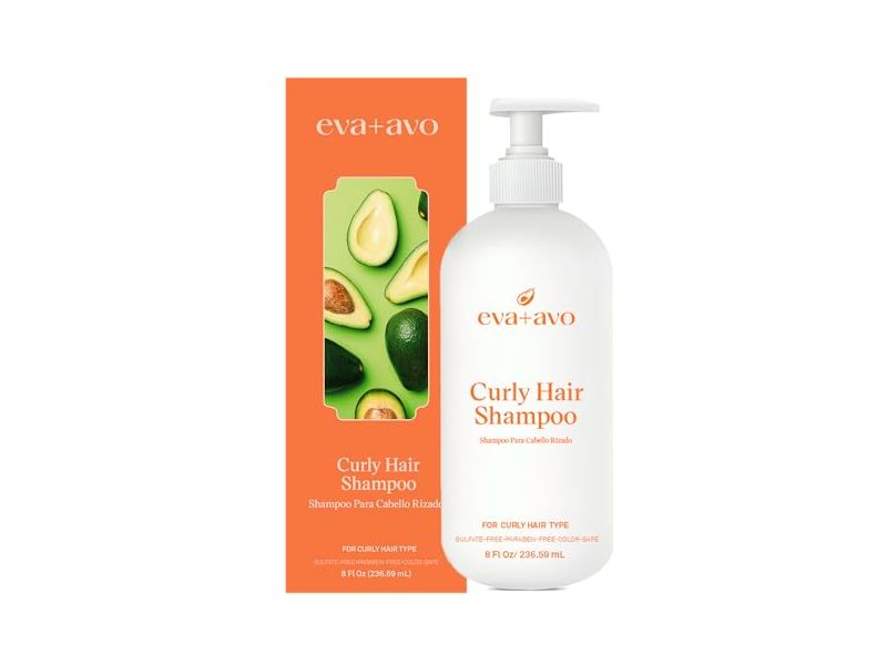 Eva + Avo Curly Hair Shampoo, 8 fl oz/236.59 mL