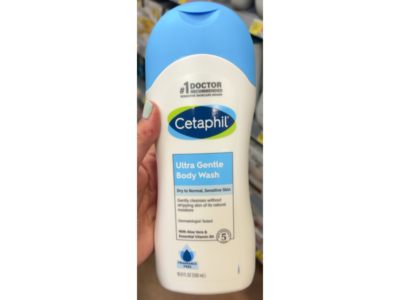 Cetaphil Ultra Gentle Body Wash, Dry to Normal,16.9 fl oz|500 mL, Pack Of 3