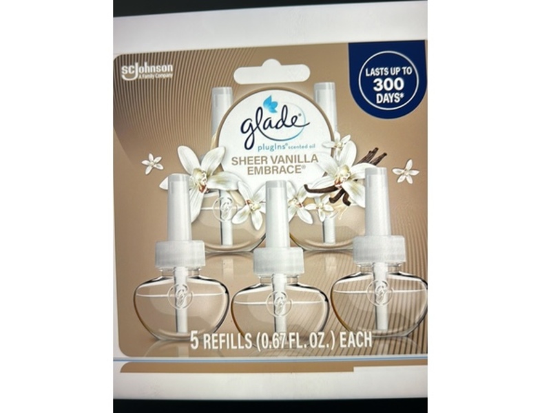 Glade PlugIns Scented Oil , Sheer Vanilla Embrace, 0.67 fl oz, 5 Count