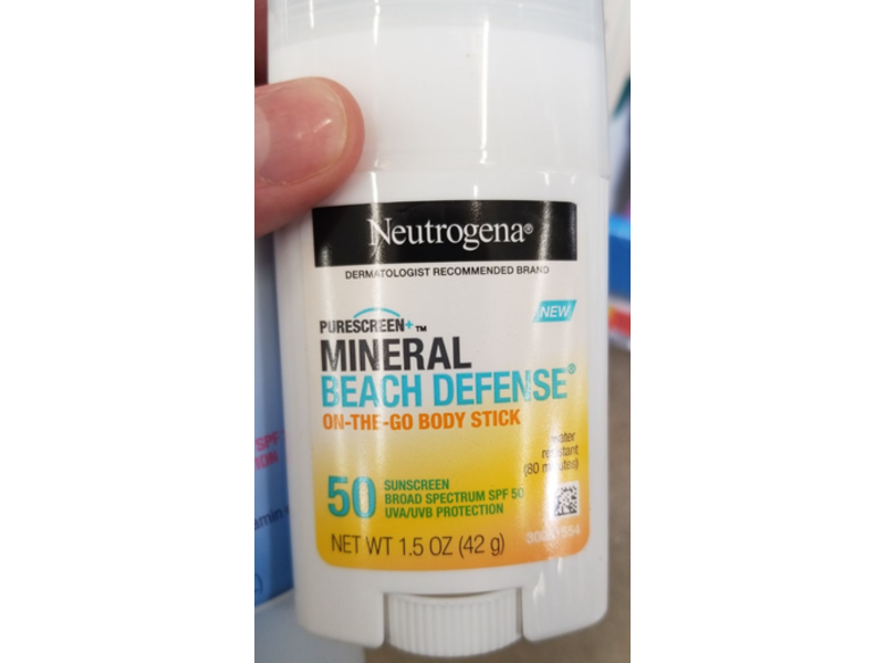 Neutrogena Purescreen+ Mineral Beach Defense Stick, SPF 50, 1.5 oz/42 g