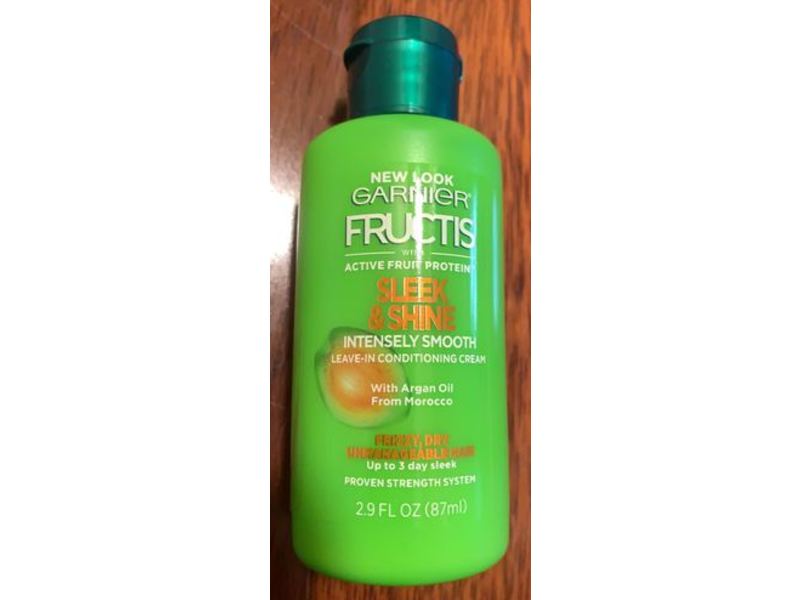 Garnier Fructis With Sleek & Shine Intensely Smooth Leave-in Conditioning Cream, 2.9 fl oz/87 ml