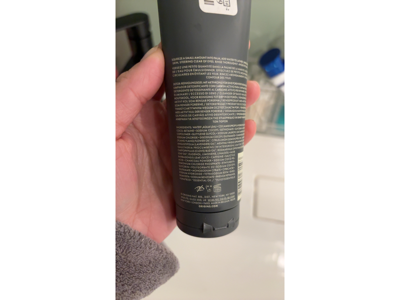 Origins Clear Improvement Cleanser, Zero Oil Active Charcoal, 5 fl oz/150 mL