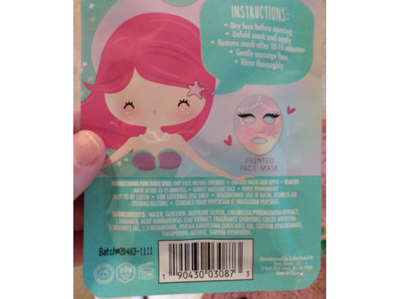 Taste Beauty Printed Face Mask, Simply Mermazing, 0.68 fl oz, 1 Count