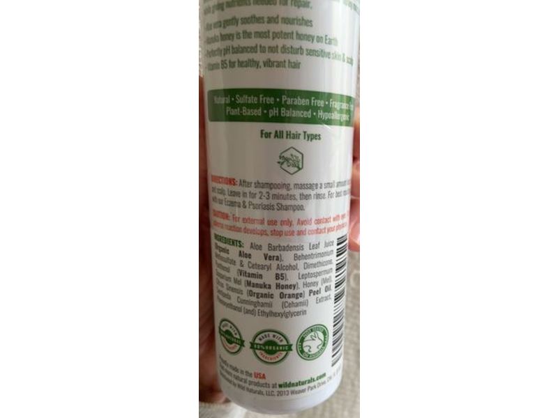 Wild Naturals Eczema & Psoriasis Conditioner, Aloe Vera, Manuka Honey, Vitamin B5, 8 fl oz/236 mL