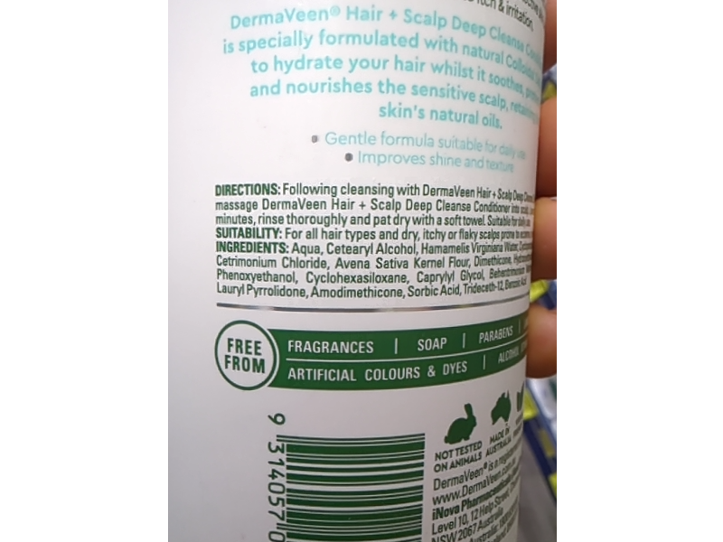 DermaVeen Hair + Scalp Deep Cleanse Conditioner, 500 mL