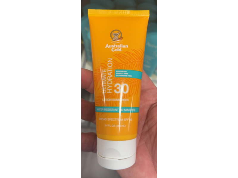 Australian Gold Ultimate Hydration Sunscreen Lotion, SPF 30, 3.4 fl oz/100 mL