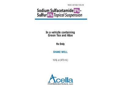 Sodium Sulfacetamide 8%-Sulfur 4% Topical Suspension, 473ml, Acella Pharmaceuticals (RX)