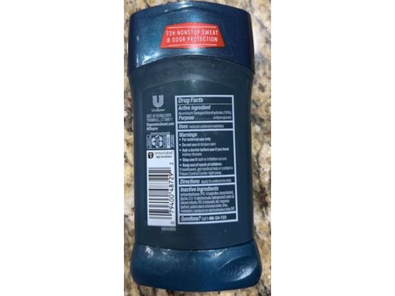 Degree Advanced Nonstop Antiperspirant Deodorant, 2.7 oz/76 g