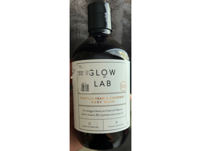 Glow Lab Body Wash, Vanilla Bean & Coconut