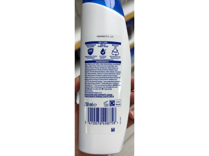 Head & Shoulders Itchy Scalp Anti-Dandruff Shampoo, 250 mL
