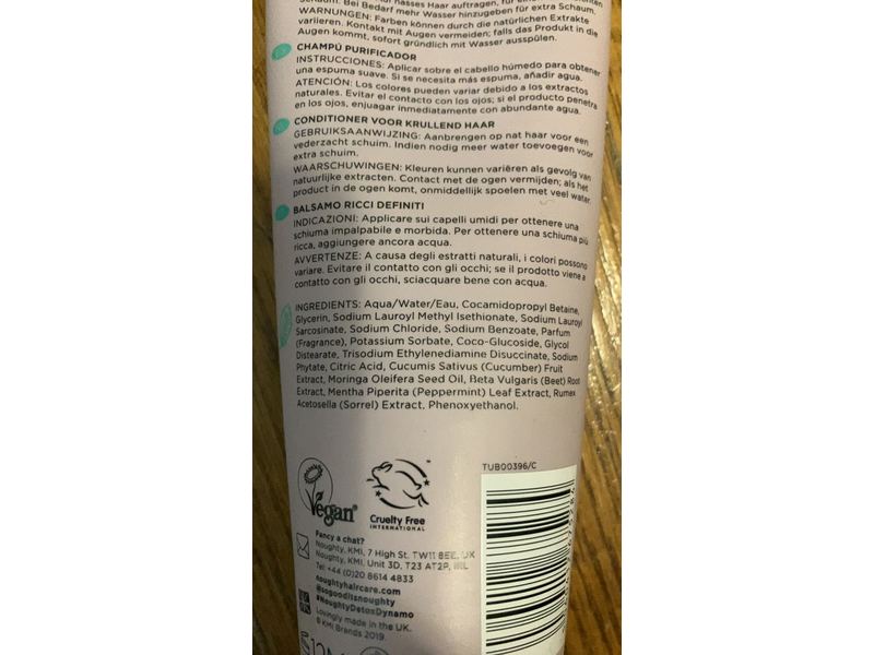 Noughty Detox Dynamo Clarifying Shampoo, Peppermint & Sorrel Leaf, 8.4 fl oz/250 mL