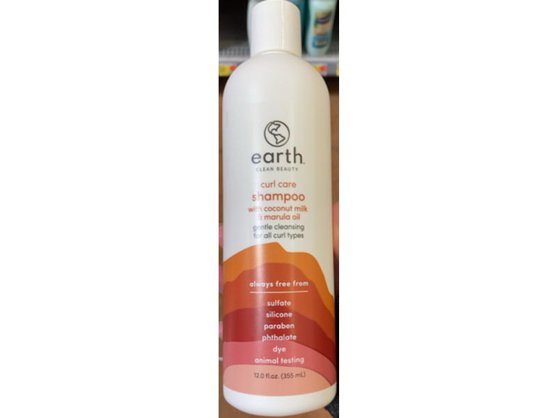 Earth Curl Care Shampoo, Coconut Milk & Marula Oil, 12 fl oz/355 mL
