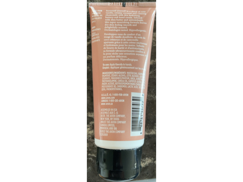 Avon Senses Hand Cream, Cozy Vanilla & Coconut, 2.5 fl oz/75 mL