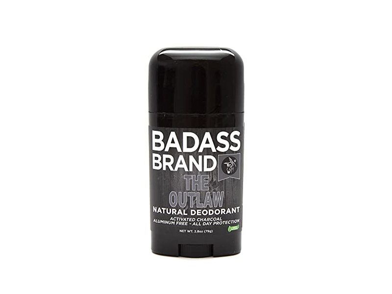 Badass Beard Care The Outlaw Natural Deodorant, Activated Charcoal, 2.8 oz/79 g