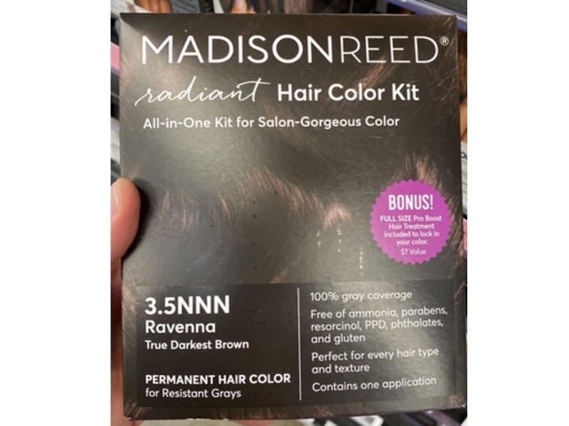 Madison Reed Radiant Permanent Hair Color Kit, 3.5nnn Ravenna Brown