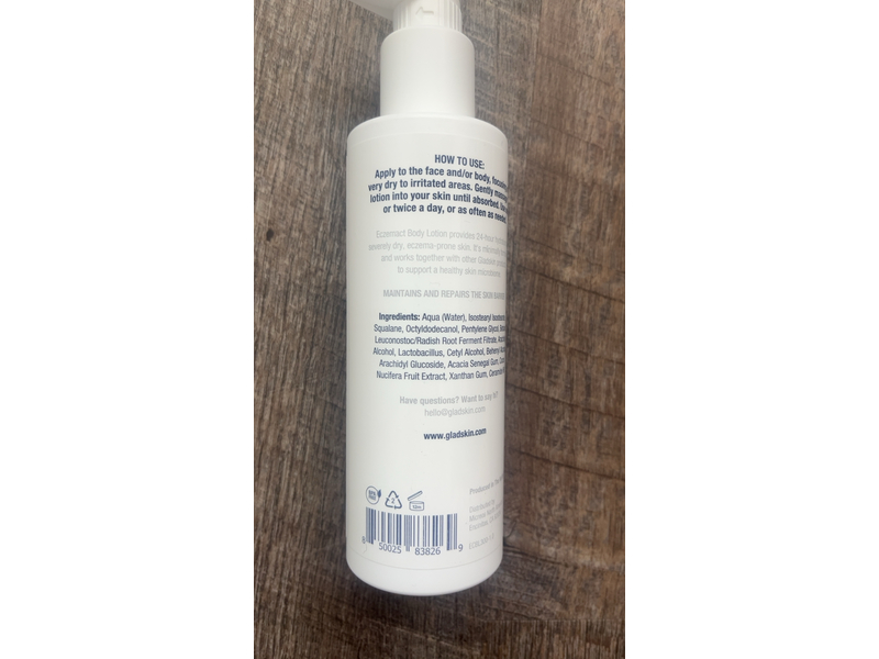 Gladskin Eczemact Body Lotion, 300 mL/10.14 fl oz