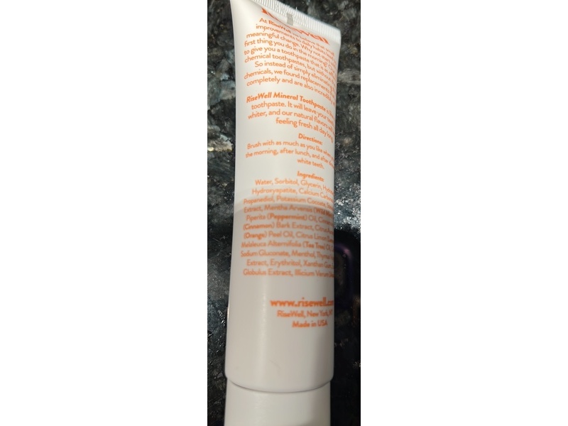 RiseWell Mineral Toothpaste, Wild Mint, 3.4 oz/96 g