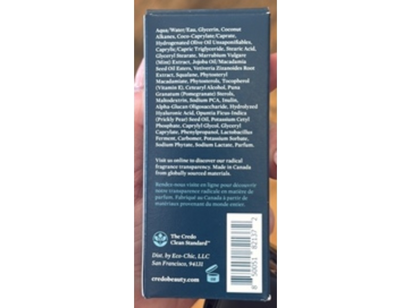 Credo Deep Thirst Moisturizer, Vetiver Root + Hyaluronic Acid, 1.7 fl oz/50 mL