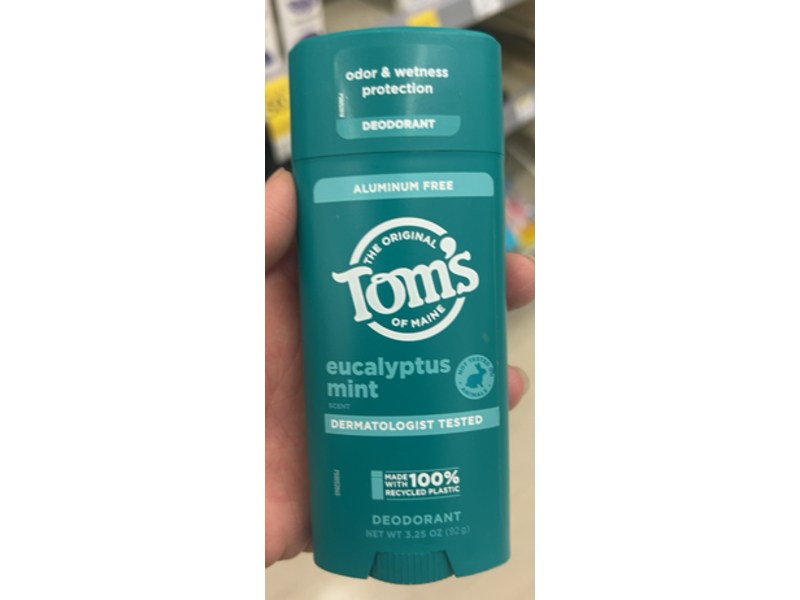 Tom's of Maine Deodorant, Eucalyptus Mint, 3.25 oz/92 g