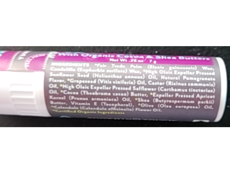 Soothing Touch Lip Balm, Pomegranate, 25 oz/7 g