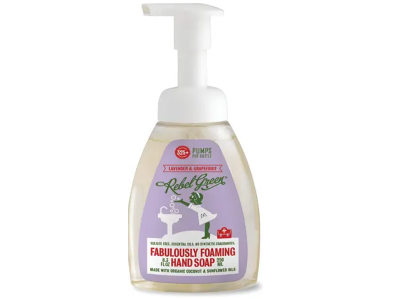 Rebel Green Fabulously Foaming Hand Soap, Lavender & Grapefruit, 8.3 fl oz/250 mL