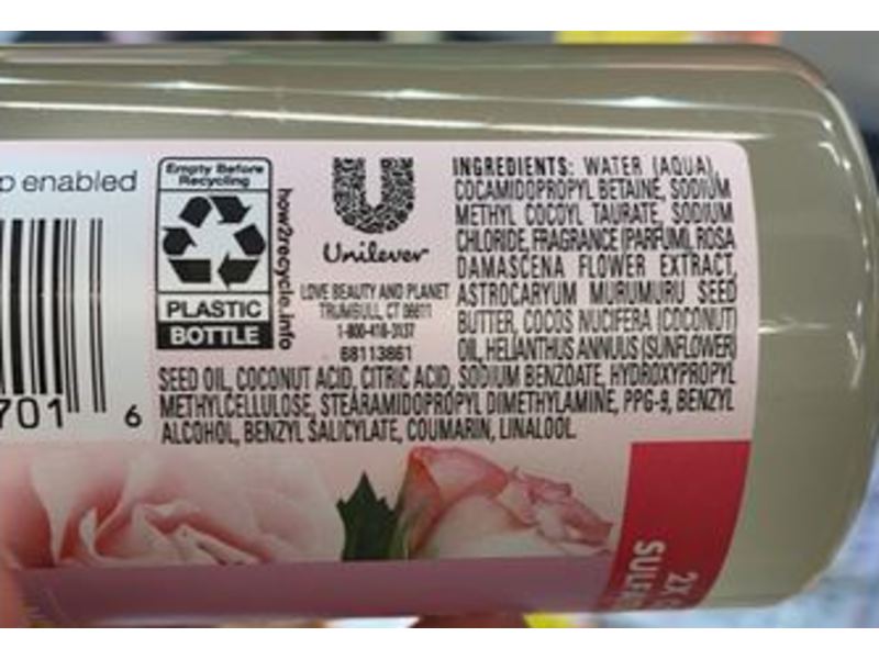 Love Beauty And Planet Shampoo, Murumuru Butter & Rose, 6.75 fl oz/199.6 mL