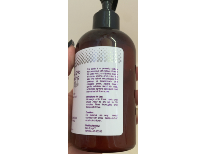 Skin Script Retinol Exfoliating Scrub/Mask, Kojic & Malic Acid, 8 oz/240 mL