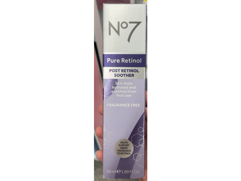 No7 Pure Retinol Post Retinol Soother, Fragrance Free, 1.69 fl oz/50 mL