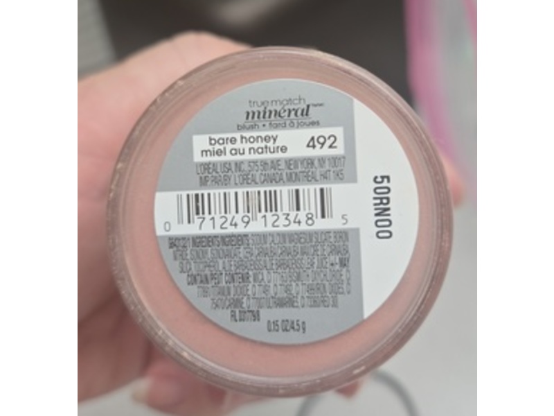 L’Oreal Paris Cosmetics True Match Mineral Blush, Bare Honey 492, 0.15 oz/4.5 g