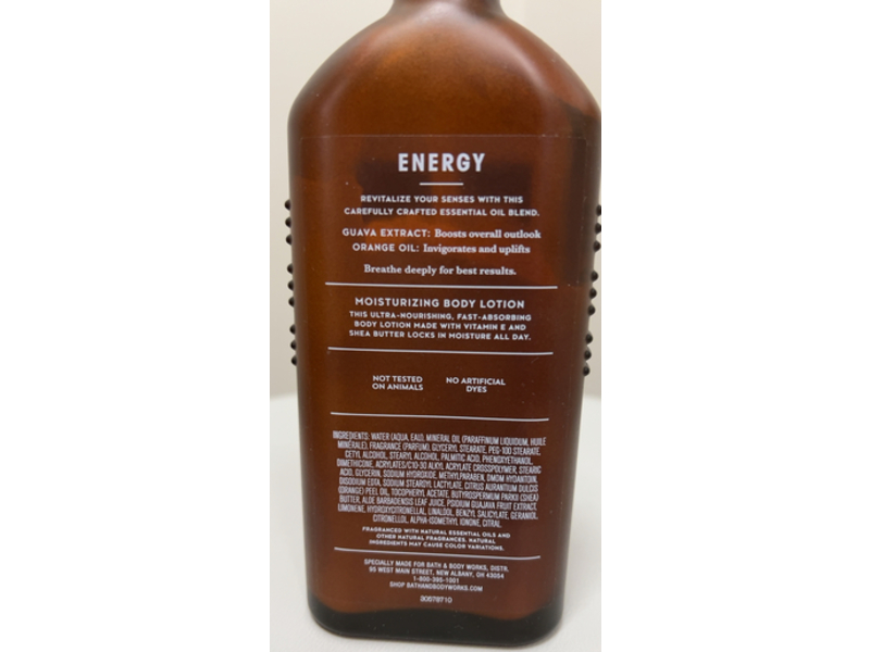 Bath & Body Works Aromatherapy Energy Moisturizing Body Lotion, Guava & Orange, 6.5 fl oz/192 mL