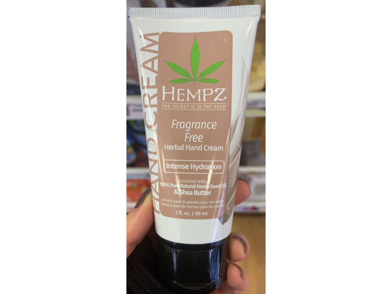Hempz Herbal Hand Cream, 100% Pure Natural Hemp Seed Oil & Shea Butter, 3 fl oz/89 mL