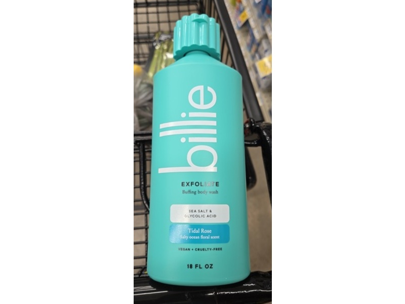 Bielle Exfoliate Sea Salt + Glycolic Acid Buffing Body Wash, Salty Ocean Floral Scent, 18 fl oz