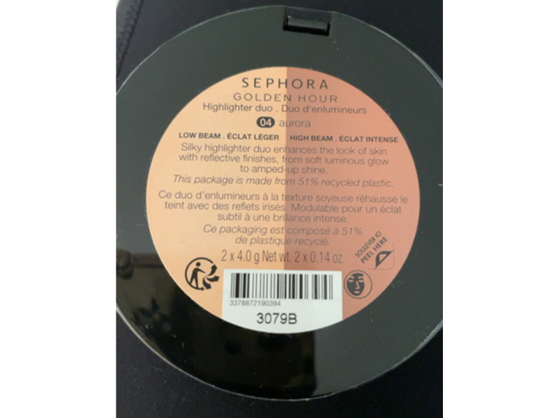 Sephora Collection Golden Hour Highlighter Duo, 04 Aurora, 0.14 oz/4 g