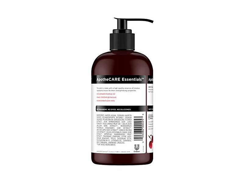 ApotheCARE Essentials The Booster Shampoo Rosehip Oil, Geranium, Aloe Vera,  12 fl oz/355 mL Ingredients and Reviews
