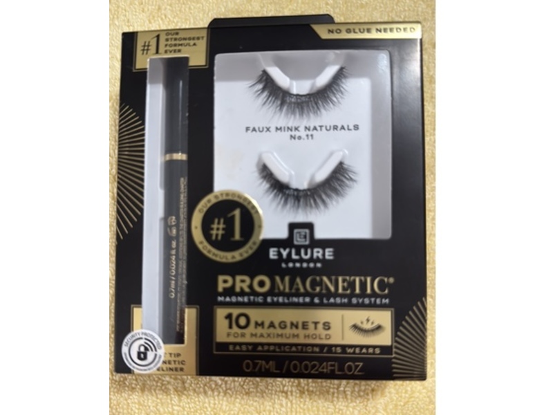 Eylure London Pro Magnetic Eyeliner & Lash System, Black, 0.024 fl oz/0.7 mL